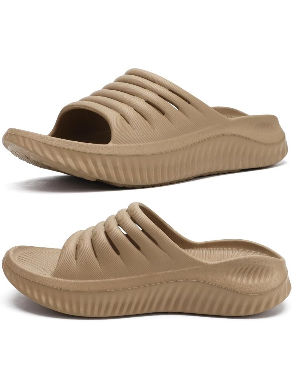 🆕 Women's Khaki Sandals With Comfortable Arch Support Sport Slides Casual